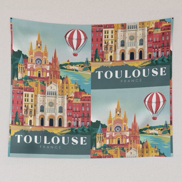 Item preview, Toulouse, France. Visit Toulouse Travel Poster.  Art By Carraann designed and sold by CARRAANN.