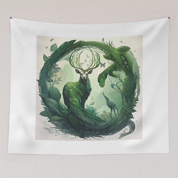 Item preview, The Mystical Deer and Friendly Creatures designed and sold by Syrupulse.