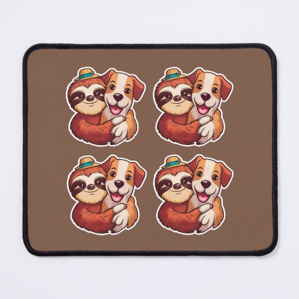 Item preview, Cute Sloth and Dog Friendship 4 Pack designed and sold by Laugh-Lines.