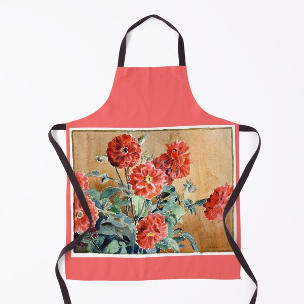 Item preview, Dahlias 1915 Hannah Borger Overbeck designed and sold by RocketshipRetro.