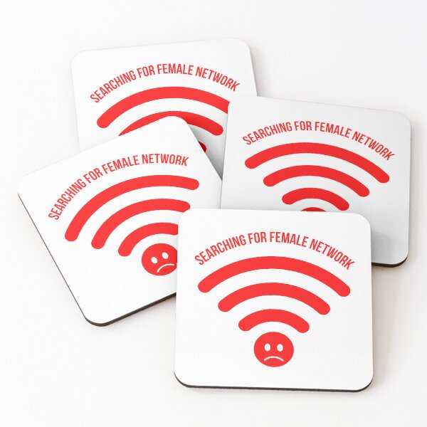 Item preview, Searching for Female Network: Red Wi-Fi Icon designed and sold by GorinART.