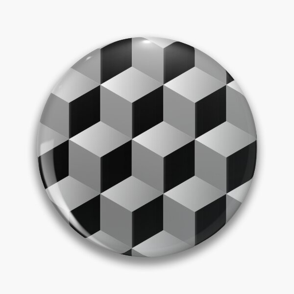 Item preview, Black And White 3d Geometric Cube Pattern designed and sold by Bunmigraphics .
