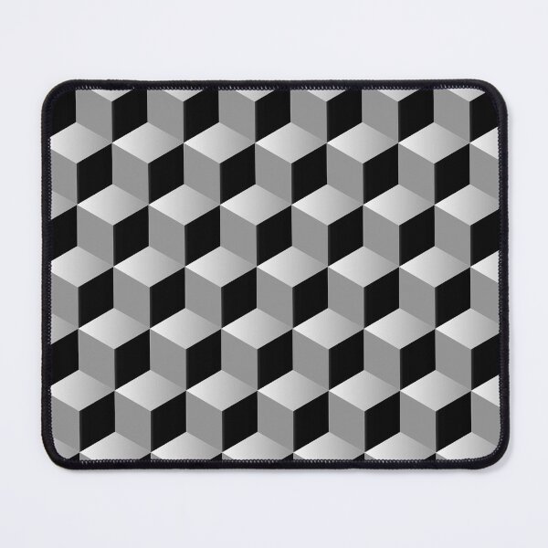 Item preview, Black And White 3d Geometric Cube Pattern designed and sold by Bunmigraphics .