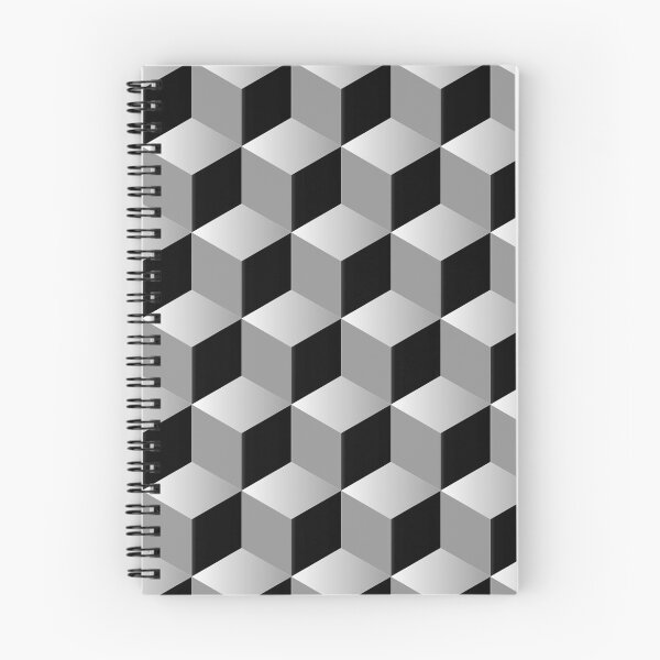 Item preview, Black And White 3d Geometric Cube Pattern designed and sold by Bunmigraphics .