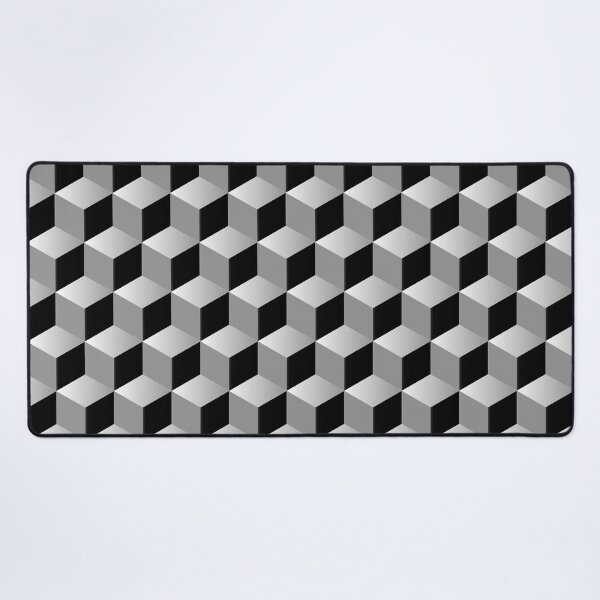 Item preview, Black And White 3d Geometric Cube Pattern designed and sold by Bunmigraphics .