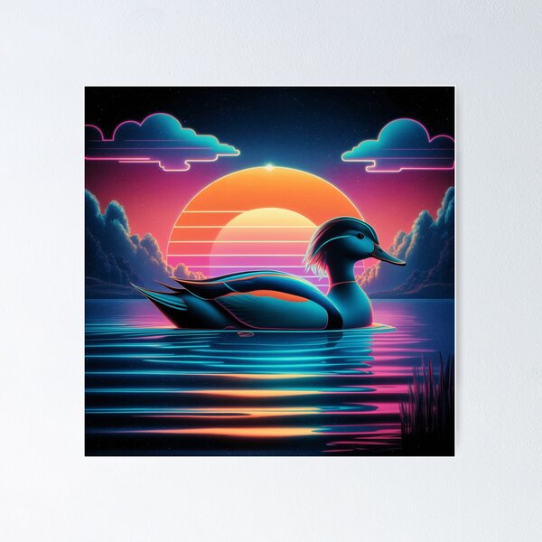 Item preview, Retro Sunset Duck Glide designed and sold by Exodoi.