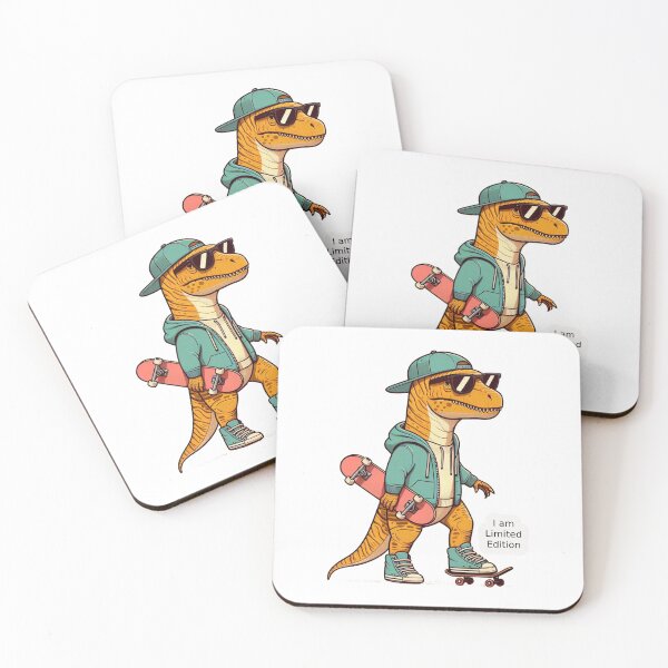 Item preview, I am Limited Editon Orange Dinosaur Black Glasses Skateboard  Green Dressing designed and sold by Nanthanon.