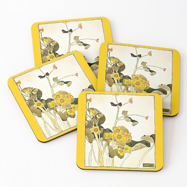 Item preview, Marsh Marigold 1915 Hannah Borger Overbeck designed and sold by RocketshipRetro.