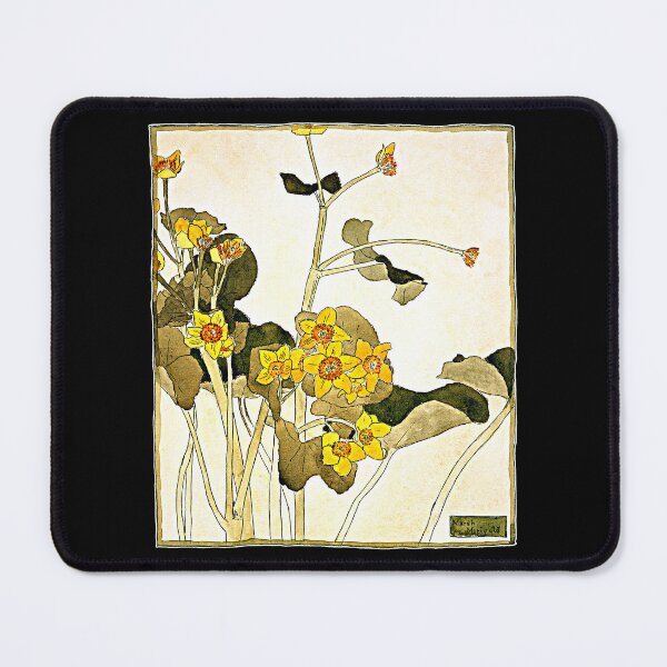 Item preview, Marsh Marigold 1915 Hannah Borger Overbeck designed and sold by RocketshipRetro.