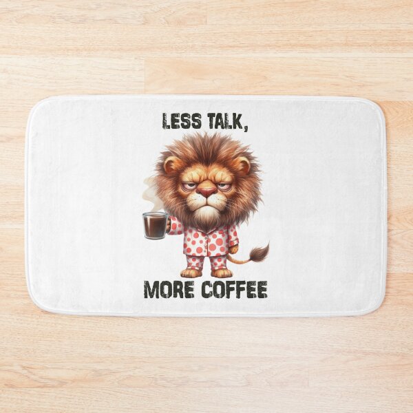 Item preview, Less Talk, More Coffee. Lion designed and sold by BanShopDG.