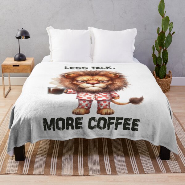 Item preview, Less Talk, More Coffee. Lion designed and sold by BanShopDG.