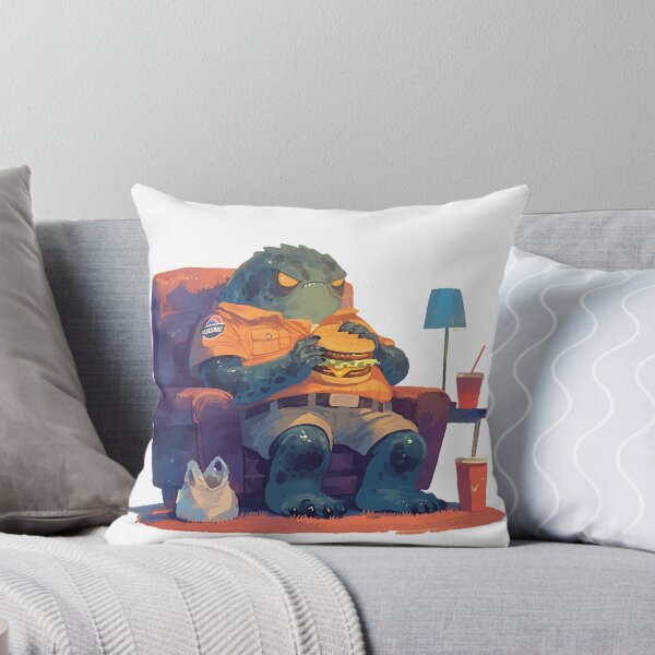 Item preview, Alien eating burger designed and sold by Quirkyaesthetics.