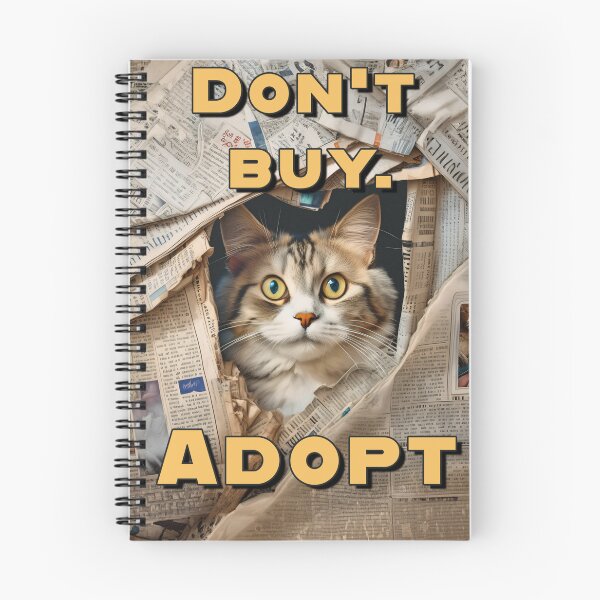 Item preview, DONT BUY ADOPT. CUTE STREET CAT DESIGN designed and sold by La Loca.