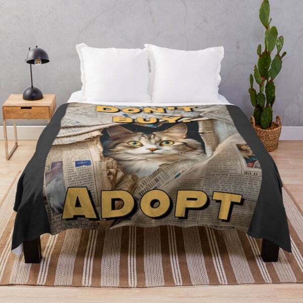 Item preview, DONT BUY ADOPT. CUTE STREET CAT DESIGN designed and sold by La Loca.
