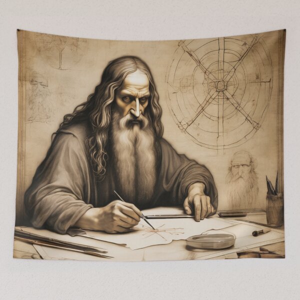 Item preview,  "Leonardo's Concentrated Gaze" designed and sold by Artisticanvas.