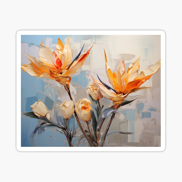 Item preview, Strelitzia - Impasto Floral designed and sold by KootenayDesigns.