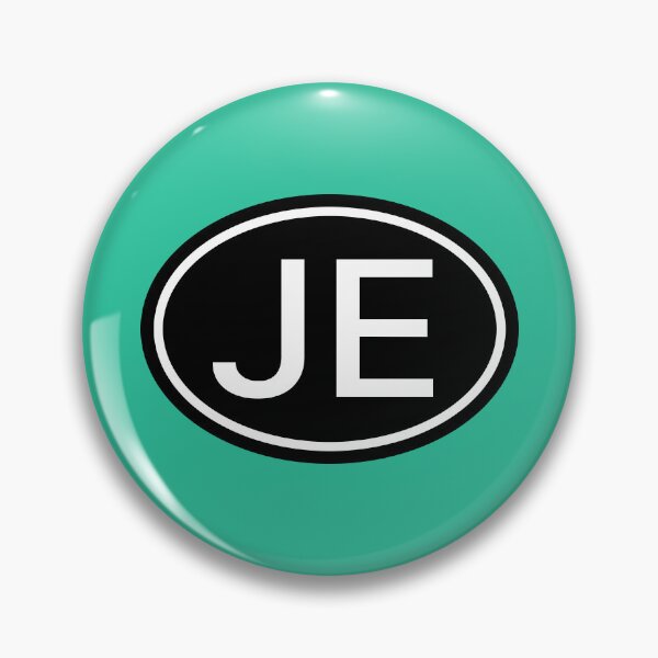 Artikelvorschau, JE Initialen Monogramm ovale weiße Buchstaben entworfen und verkauft von Jeallan Designs.