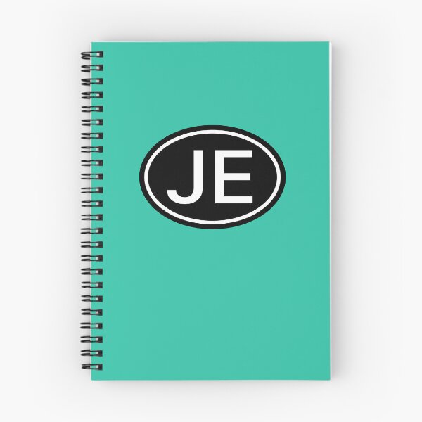 Item preview, JE Initials Monogram Oval White Letters designed and sold by Jeallan Designs.