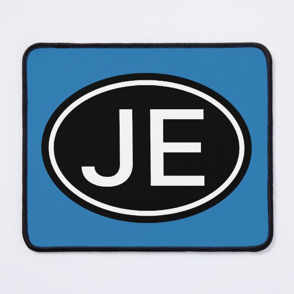 Item preview, JE Initials Monogram Oval White Letters designed and sold by Jeallan Designs.