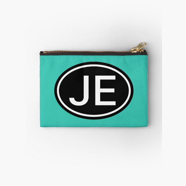 Item preview, JE Initials Monogram Oval White Letters designed and sold by Jeallan Designs.