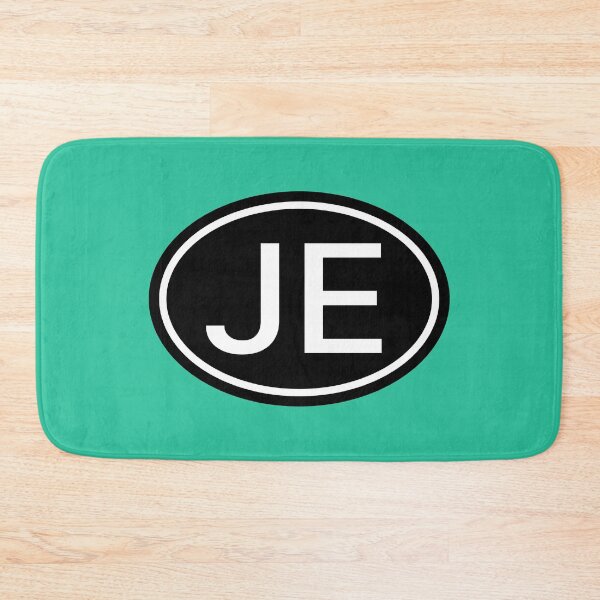 Item preview, JE Initials Monogram Oval White Letters designed and sold by Jeallan Designs.