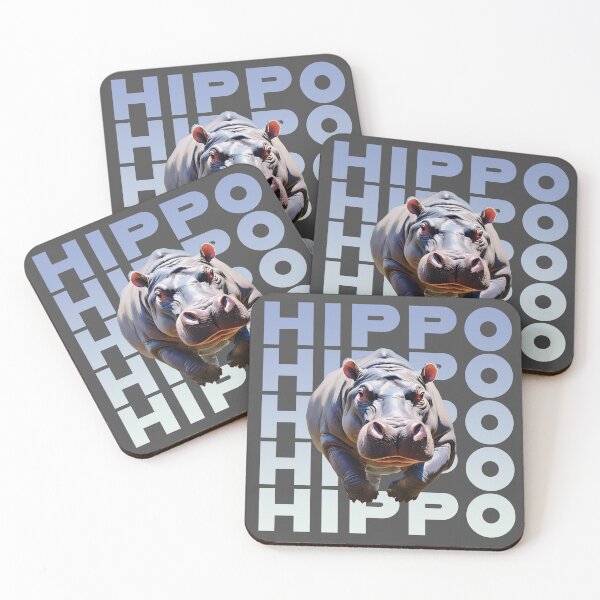 Item preview, Hippopotamus wild animal design travel gif designed and sold by La Loca.
