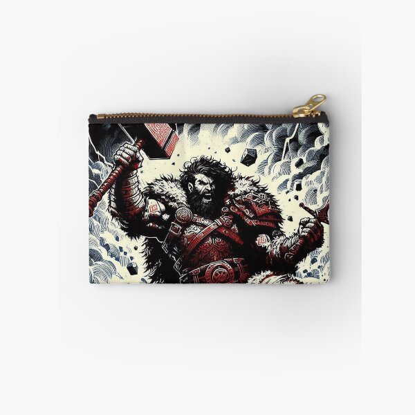 Item preview, Fighting barbarian with fantasy warhammer DnD designed and sold by BlueGnome.