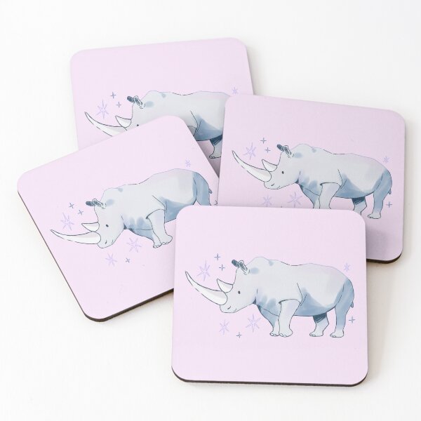 Item preview, Cute rhino illustration  designed and sold by YaraCuteArt.