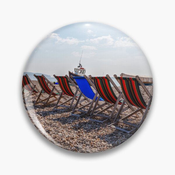Item preview, Deckchairs In A Row On Beer beach, Devon, England designed and sold by Paul Thompson Photography.