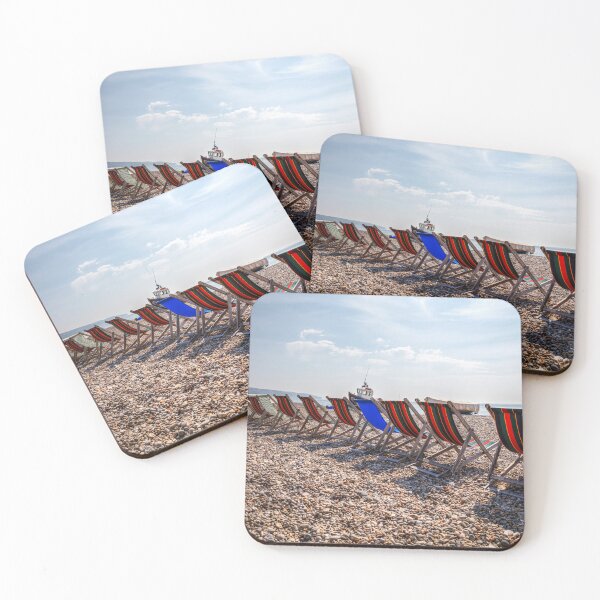 Item preview, Deckchairs In A Row On Beer beach, Devon, England designed and sold by Paul Thompson Photography.