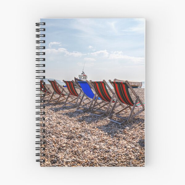 Item preview, Deckchairs In A Row On Beer beach, Devon, England designed and sold by Paul Thompson Photography.