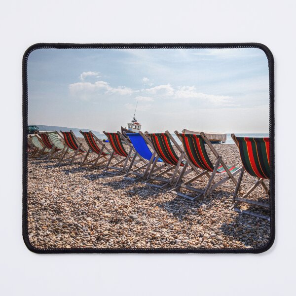 Item preview, Deckchairs In A Row On Beer beach, Devon, England designed and sold by Paul Thompson Photography.