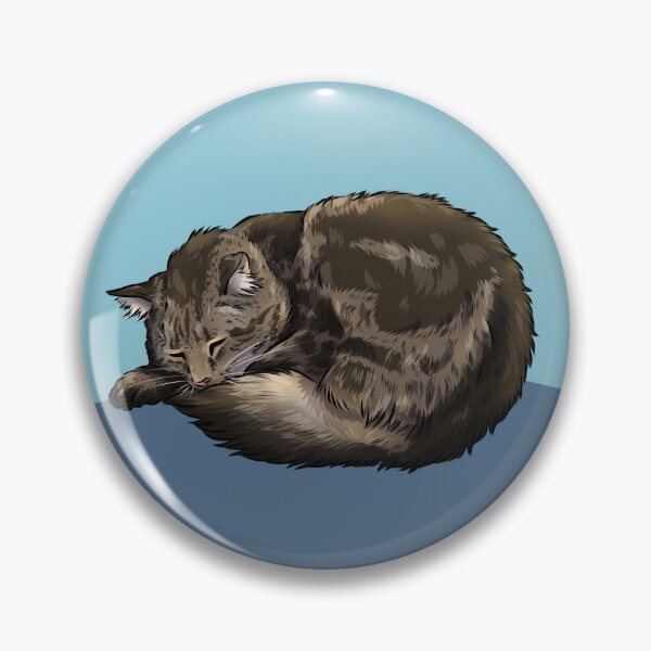 Item preview, Cute Sleeping Tabby Cat | Blue Background designed and sold by shirinsart.