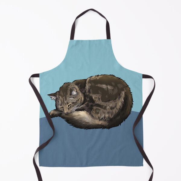 Item preview, Cute Sleeping Tabby Cat | Blue Background designed and sold by shirinsart.