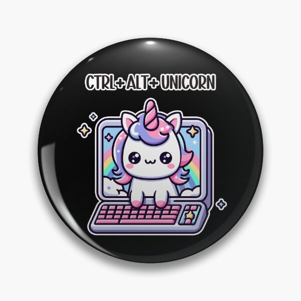 Item preview, Cute Unicorn Emerging from Computer Screen designed and sold by Brudy-R.