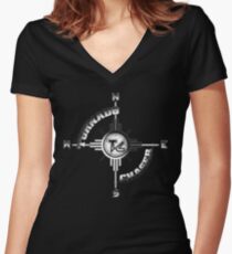 Tornado Chaser Word Emblem Women's Fitted V-Neck T-Shirt