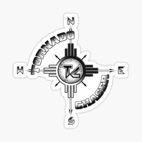 Vista previa del artículo con la obra «Emblema de la palabra cazador de tornados», diseñado y vendido por Xzendor7 Digital Art Creations.