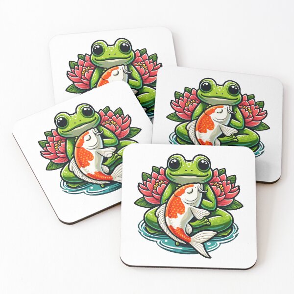 Item preview, Frog and Koi Harmony designed and sold by Delemore Art.