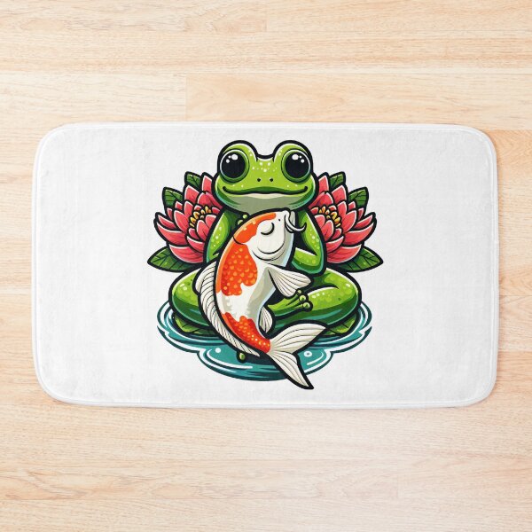 Item preview, Frog and Koi Harmony designed and sold by Delemore Art.