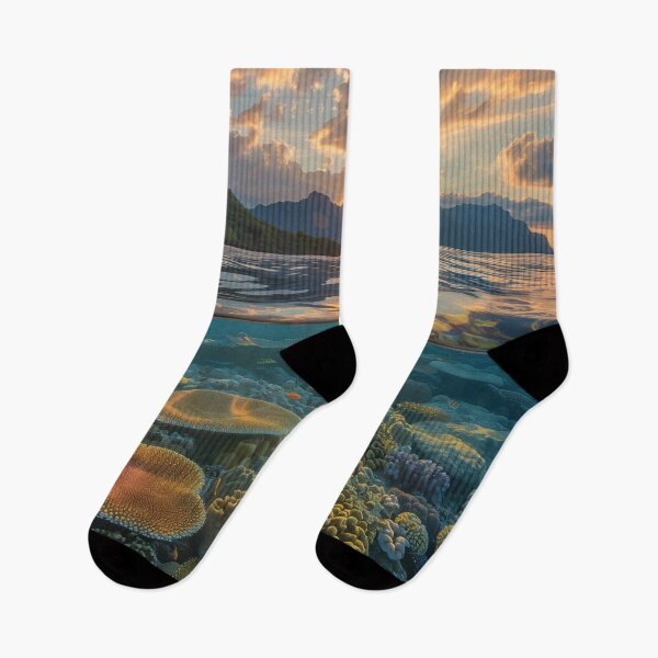 Item preview, Coral Reef at Sunset Split View designed and sold by palmyst.