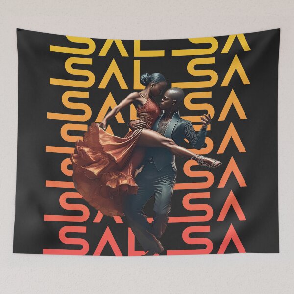 Item preview, salsa dancer couple Latin dancer gif designed and sold by La Loca.