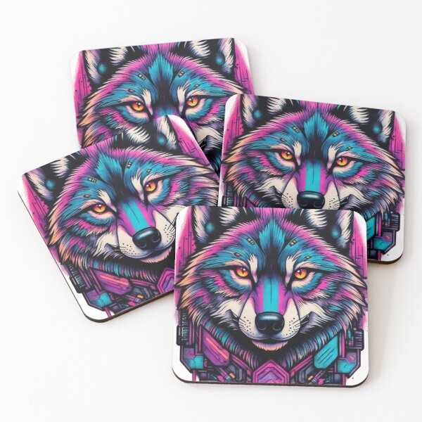 Item preview, Neon Cyberpunk Wolf designed and sold by Mehgan-Ashcroft.