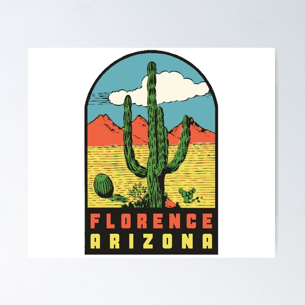 Item preview, Florence Arizona Vintage Style Decal designed and sold by Decal Mania.