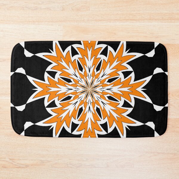 Item preview, Bizarre Geometric Orange Black and White Kaleidoscope designed and sold by taiche.