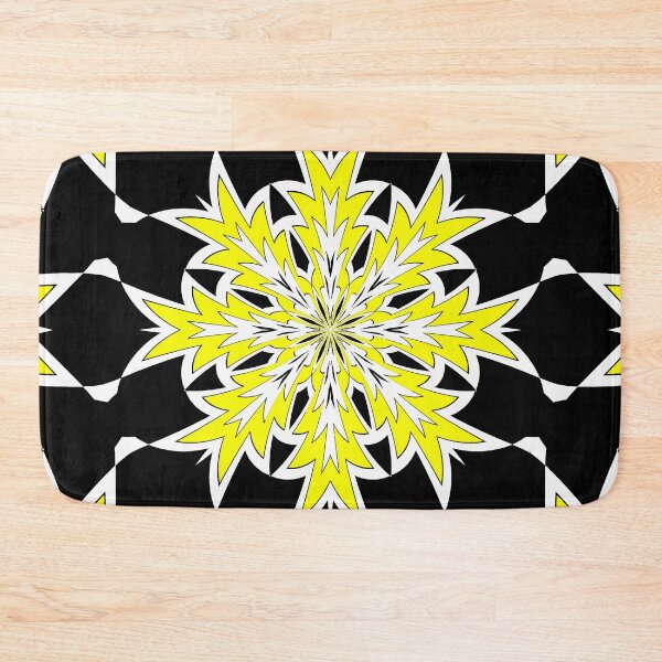 Item preview, Bizarre Geometric Yellow Black and White Kaleidoscope designed and sold by taiche.