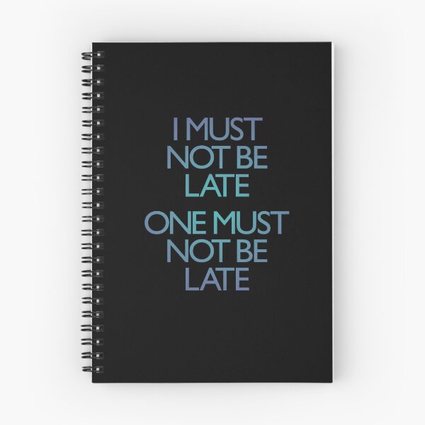 Item preview, I must not be late. One must not be late. v.1 designed and sold by x1brett.