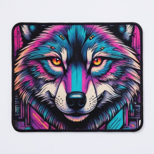 Item preview, Neon Cyberpunk Wolf designed and sold by Mehgan-Ashcroft.