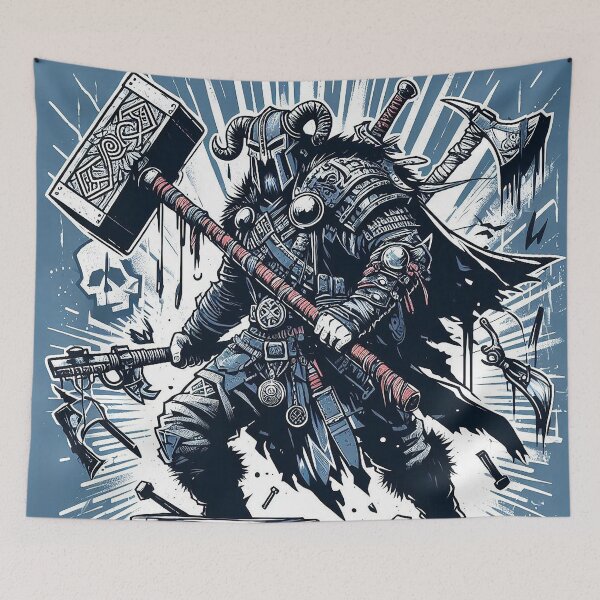 Item preview, Guerrero bárbaro con martillo de guerra. designed and sold by BlueGnome.