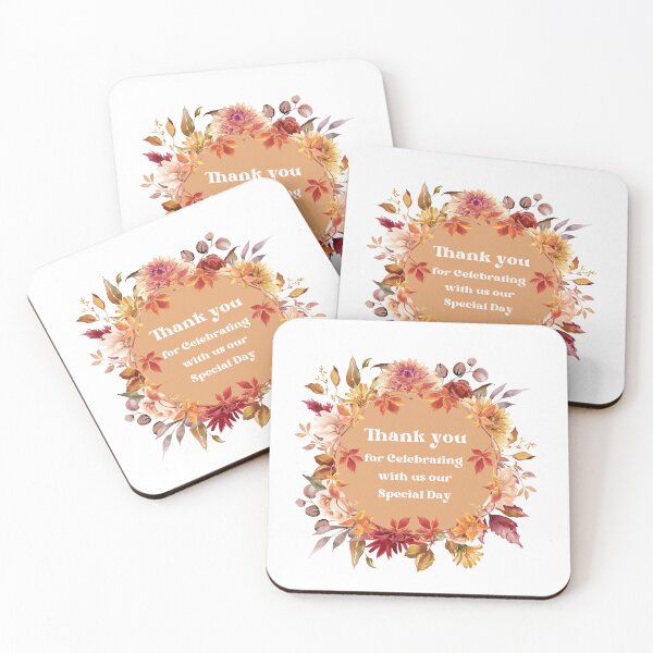 Item preview, thank you retro script autumn wedding designed and sold by mariana83.