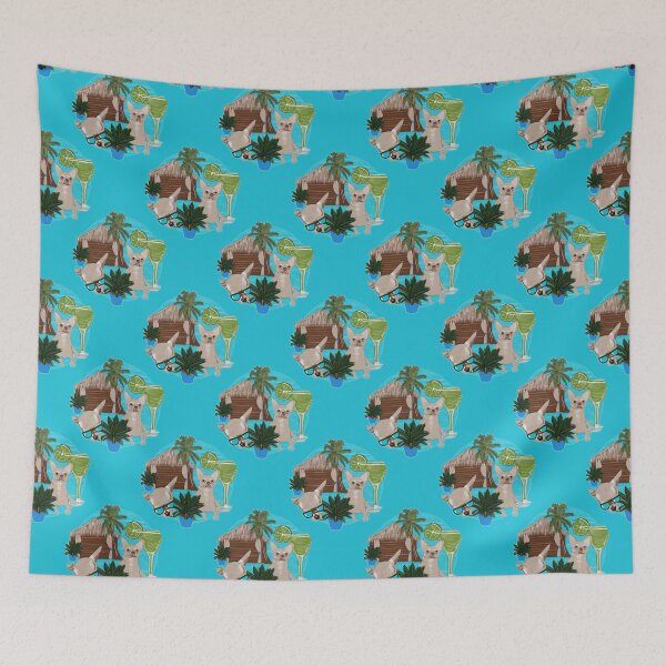Item preview, Chihuahuas Cabanas And Cocktails Polka Dots designed and sold by Triplicate Limited.